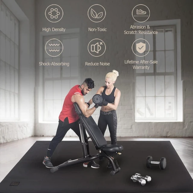 Alt view image 5 of 6 - GXMMAT Extra Wide Large Exercise Mat 12'x7'/10'x7/8'x7(7mm)