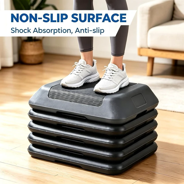 Alt view image 5 of 7 - ZENY 16" x 16" High Aerobic Step Aerobics Stepper Platform with 4 Risers