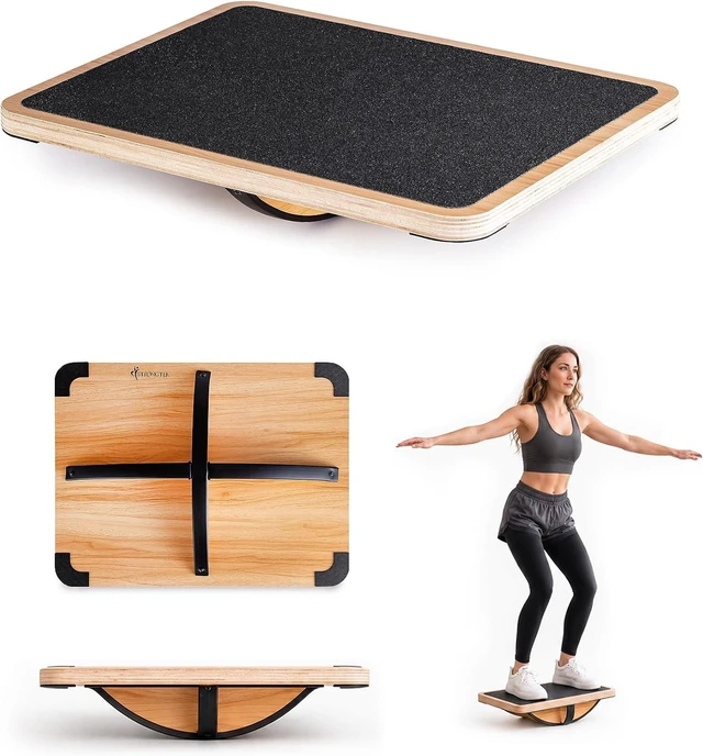 Main image of StrongTek Wooden Balance Board, Basic Rocker or Advanced 360° Wobble