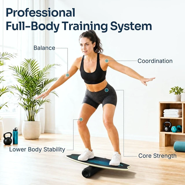 Alt view image 2 of 7 - Sportneer Balance Board - 7 Mode Wobble Board with Roller & Ball