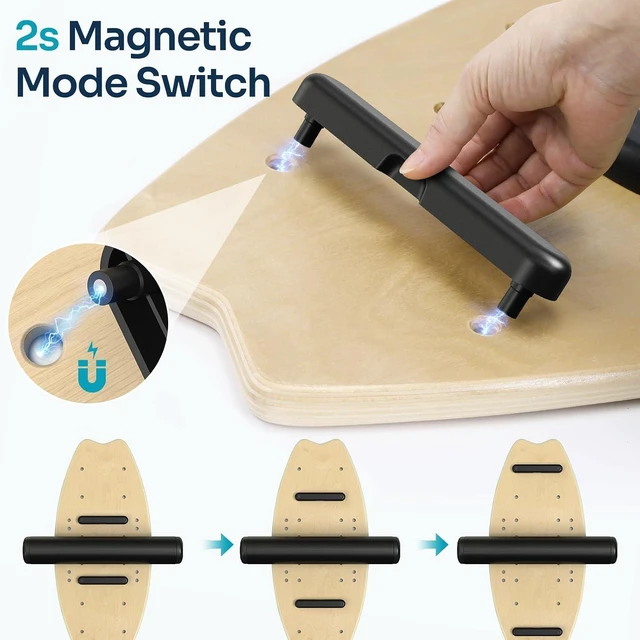 Alt view image 5 of 7 - Sportneer Balance Board - 7 Mode Wobble Board with Roller & Ball