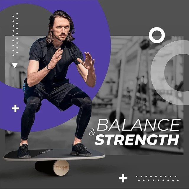 Alt view image 7 of 7 - Yes4All Balance Board Sports Trainer, Surf Trainer Board With Adjustable Stoppers, Improve Core Strength and Balance Control