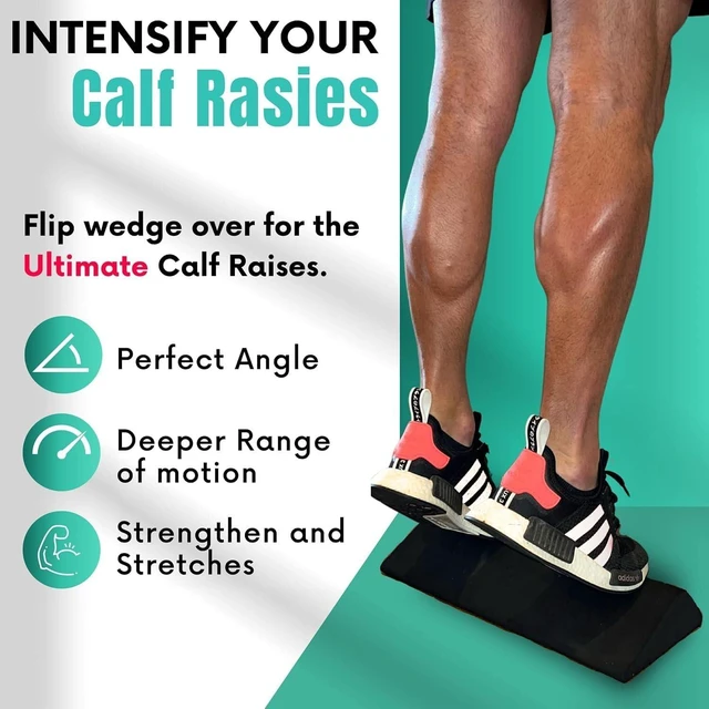 Alt view image 3 of 6 - Slant Board for Calf Stretching | Balance Board Calf Stretcher for Plantar Fasciitis Relief,Achilles Tendonitis Reliefs,Shin Splint Relief,Squat Wedge