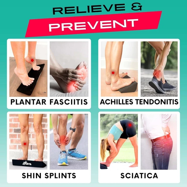 Alt view image 4 of 6 - Slant Board for Calf Stretching | Balance Board Calf Stretcher for Plantar Fasciitis Relief,Achilles Tendonitis Reliefs,Shin Splint Relief,Squat Wedge