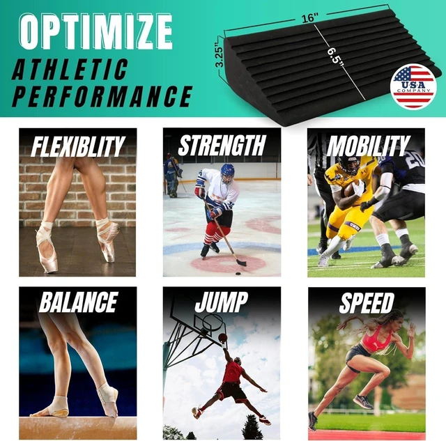 Alt view image 6 of 6 - Slant Board for Calf Stretching | Balance Board Calf Stretcher for Plantar Fasciitis Relief,Achilles Tendonitis Reliefs,Shin Splint Relief,Squat Wedge