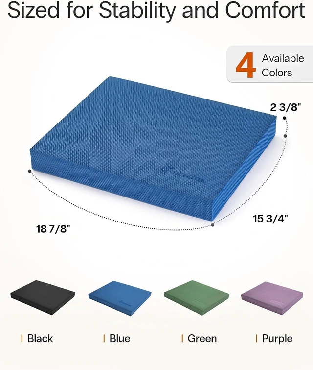 Alt view image 6 of 6 - StrongTek Foam Balance Pad, Extra-Wide 19 x 15.8 x 2.4 in, Non-Slip TPE