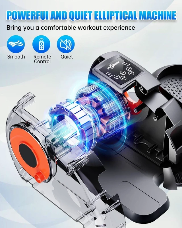Alt view image 2 of 7 - Putnen Under Desk Elliptical Machine, Electric Leg Exerciser for Seniors