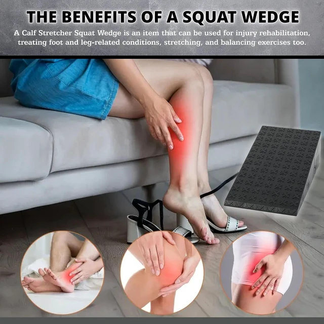 Alt view image 7 of 7 - 2 Pcs Versatile Squat Wedge Block for Heel Elevated Squat, Heavy-Duty Calf Stretcher Slant Board to Enhance Mobility, Balance & Strength Performance