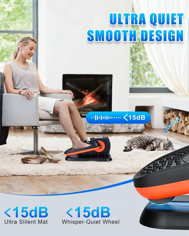 Alt view image 5 of 7 - Putnen Under Desk Elliptical Machine, Electric Leg Exerciser for Seniors