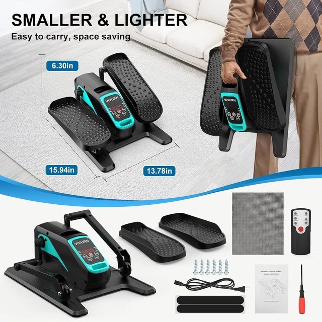Alt view image 7 of 7 - Under Desk Elliptical Leg Exerciser While Sitting for Seniors