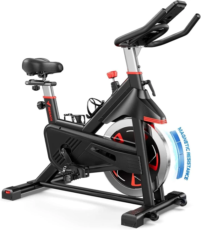 Main image of MERACH Magnetic Exercise Bike, Heavy Duty Stationary Bike for Home Gym