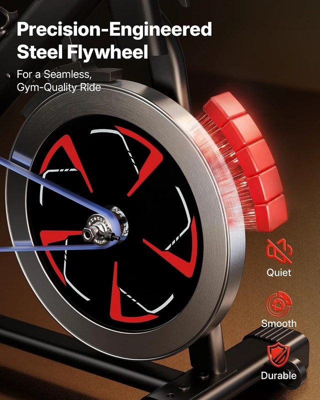 Alt view image 2 of 7 - MERACH Magnetic Exercise Bike, Heavy Duty Stationary Bike for Home Gym