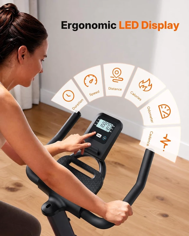 Alt view image 5 of 7 - MERACH Magnetic Exercise Bike, Heavy Duty Stationary Bike for Home Gym
