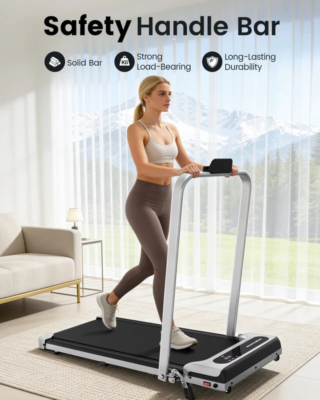 Alt view image 2 of 7 - Walking Pad Treadmill for Home, Incline Walking Pad with Handle Bar