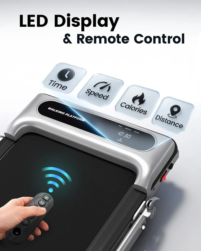 Alt view image 6 of 7 - Walking Pad Treadmill for Home, Incline Walking Pad with Handle Bar