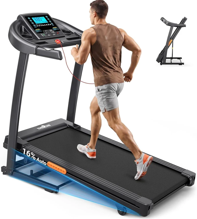 Main image of THERUN Incline Treadmill, Treadmills for Running and Walking, 400 lbs Weight Capacity Folding Treadmill with 0-16% Auto Incline, Wide Belt, 4.0 HP, App, Heart Rate