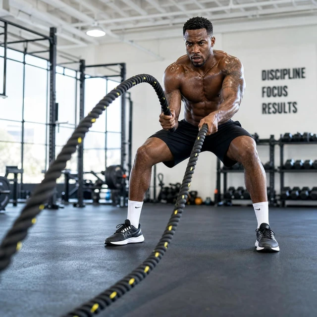 Alt view image 5 of 7 - Fitvids Battle Rope 1.5Inch Diameter Poly Dacron 30 FT Length, Heavy Ropes for Home Gym and Workout