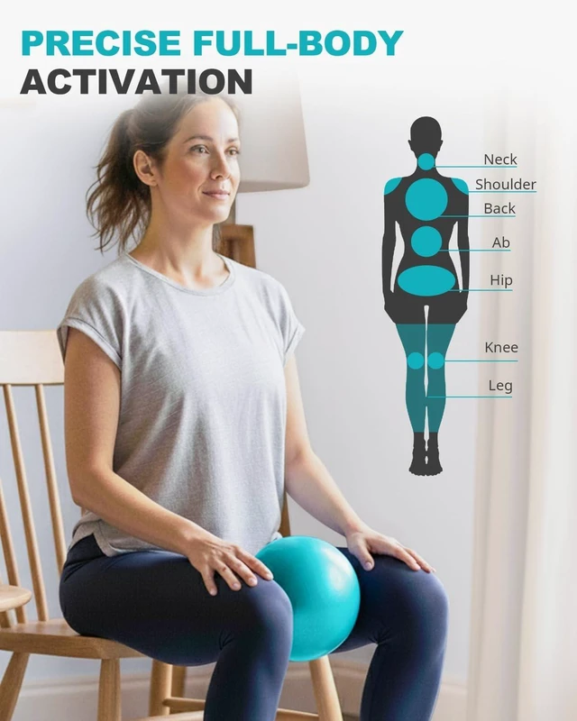 Alt view image 4 of 7 - Trideer Exercise Ball for Physical Therapy, 9 Inch Pilates Ball