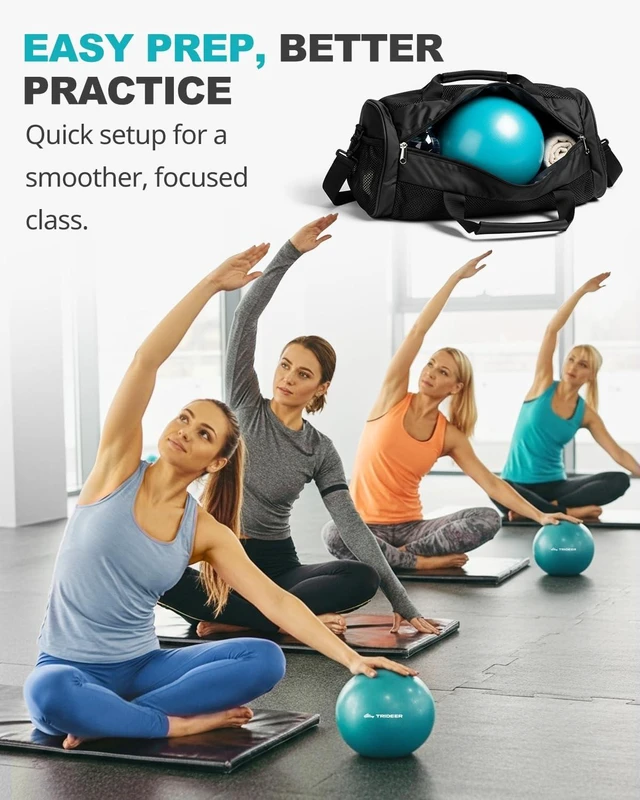 Alt view image 6 of 7 - Trideer Exercise Ball for Physical Therapy, 9 Inch Pilates Ball
