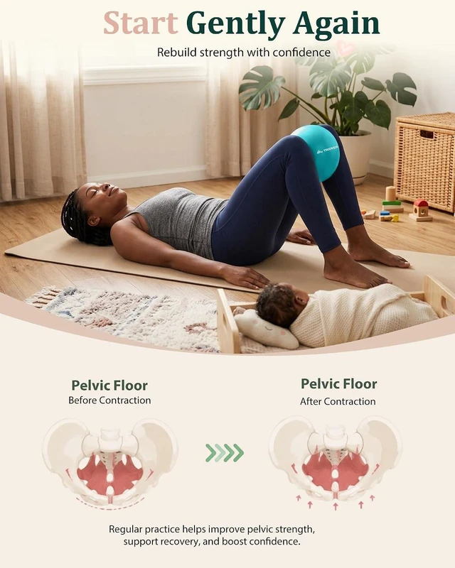 Alt view image 7 of 7 - Trideer Exercise Ball for Physical Therapy, 9 Inch Pilates Ball