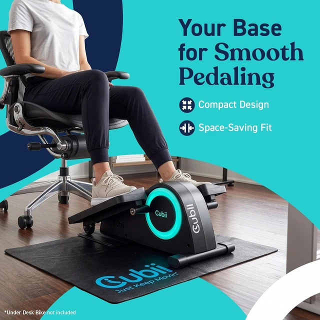 Alt view image 6 of 7 - Cubii Non-Slip Mat for Under Desk Ellipticals, Floor Protection, 24" x 18"