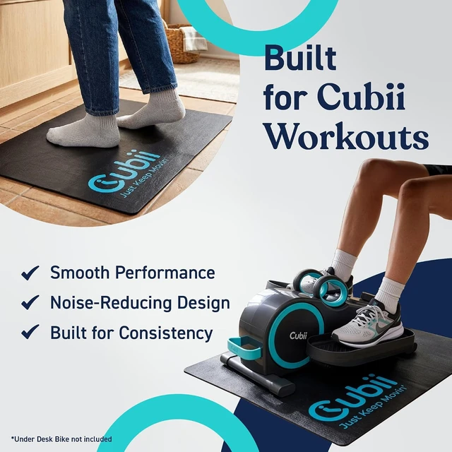 Alt view image 7 of 7 - Cubii Non-Slip Mat for Under Desk Ellipticals, Floor Protection, 24" x 18"