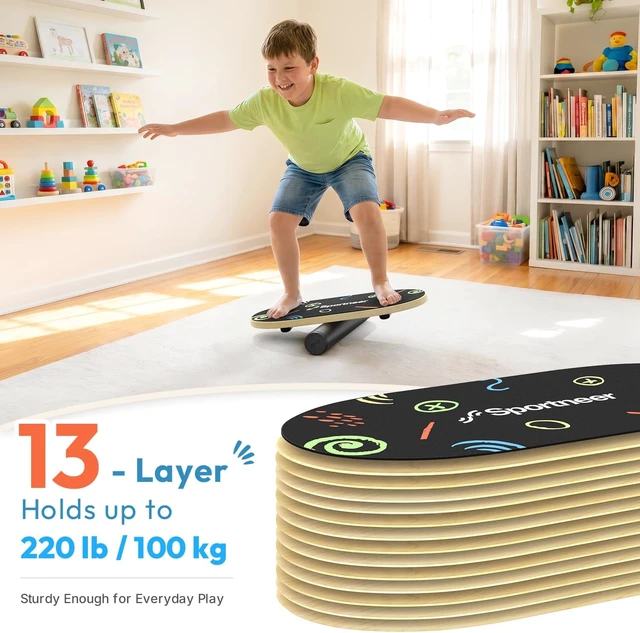 Alt view image 5 of 7 - Sportneer Kids Balance Board, 4-Mode Adjustable Balance Trainer