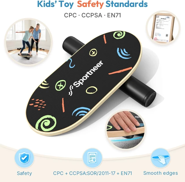 Alt view image 6 of 7 - Sportneer Kids Balance Board, 4-Mode Adjustable Balance Trainer
