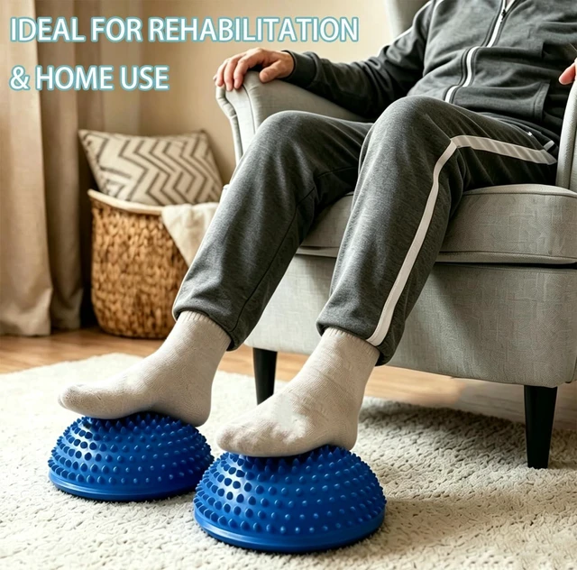 Alt view image 6 of 7 - 2PCS Hedgehog Balance Pods, Half Ball Balance Trainer with Pump