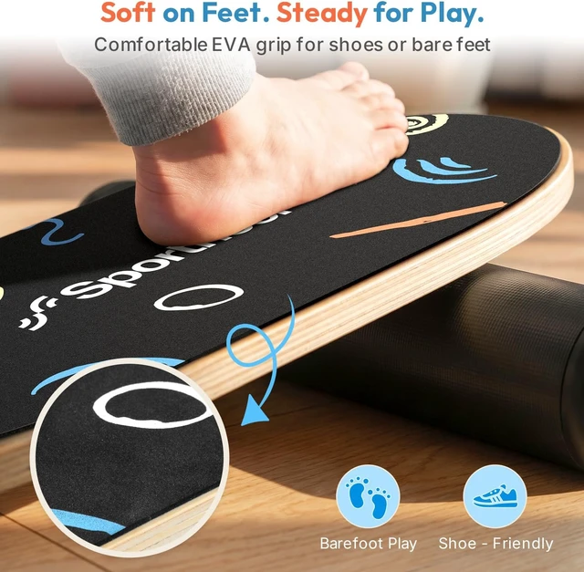 Alt view image 7 of 7 - Sportneer Kids Balance Board, 4-Mode Adjustable Balance Trainer