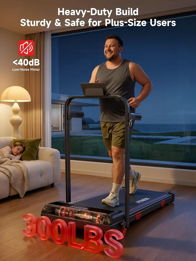 Alt view image 7 of 7 - RHYTHM FUN 16% Incline Walking Pad Treadmill with Handles, 6.2MPH, Foldable