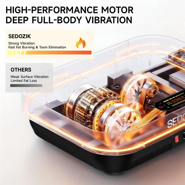 Alt view image 4 of 7 - SEDOZIK Vibration Plate for Lymphatic Drainage with Bands Bluetooth, Black