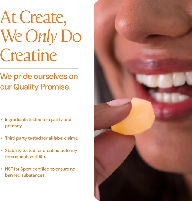 Alt view image 5 of 7 - Create Creatine Monohydrate Gummies for Women and Men, Orange, 90ct