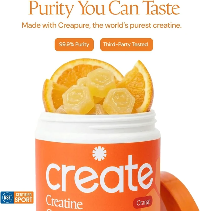 Alt view image 7 of 7 - Create Creatine Monohydrate Gummies for Women and Men, Orange, 90ct