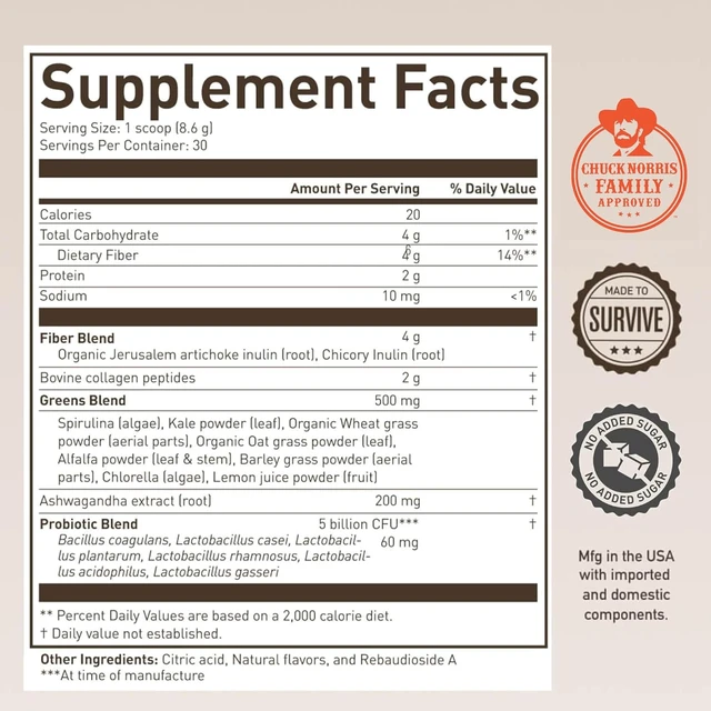 Alt view image 5 of 7 - ROUNDHOUSE PROVISION Morning Kick Greens, Strawberry Lemonade, 30 Servings