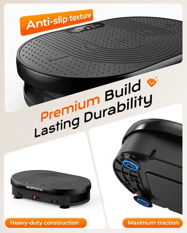 Alt view image 6 of 7 - Vibration Plate Exercise Machine for Body Shaker Machine & Weight Loss, Shake Plate with Resistance Bands, 120 Speed Levels, Remote Control, Full Body Workout, Compact Home Gym Equipment