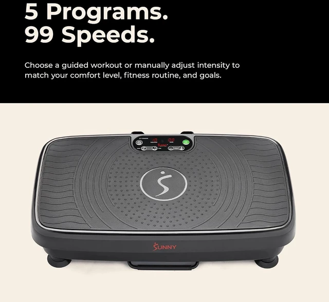 Alt view image 3 of 7 - Sunny Health & Fitness 2D/3D/4D Vibration Platform Exercise Machine