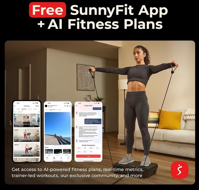 Alt view image 6 of 7 - Sunny Health & Fitness 2D/3D/4D Vibration Platform Exercise Machine