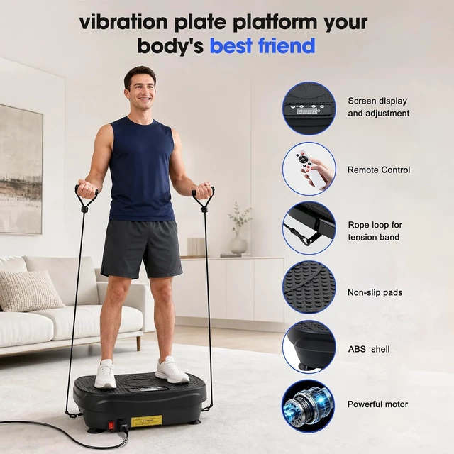 Alt view image 6 of 7 - Homesy Vibration Plate Exercise Machine Shake Plate for Lymphatic Drainage