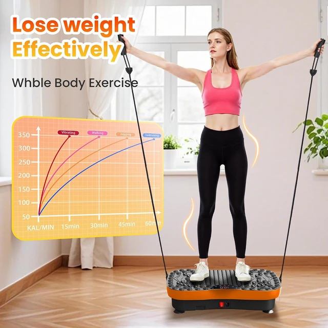 Alt view image 3 of 7 - AXV Vibration Plate Fitness Platform Exercise Machine Vibrating Shaking Full Body Shaker Workout Vibrate Stand Shake Board Sport for Weight Loss Fat Burner for Gym Home Office
