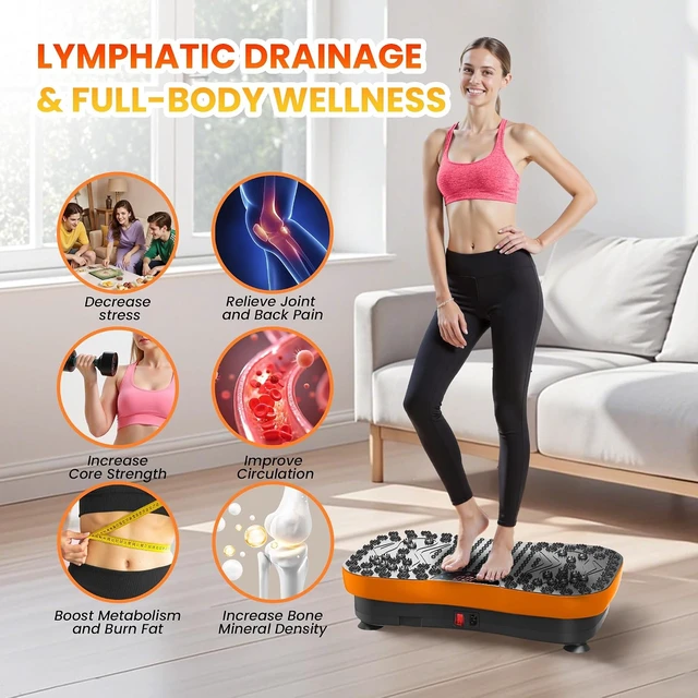 Alt view image 5 of 7 - AXV Vibration Plate Fitness Platform Exercise Machine Vibrating Shaking Full Body Shaker Workout Vibrate Stand Shake Board Sport for Weight Loss Fat Burner for Gym Home Office