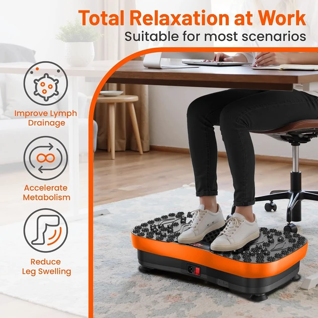 Alt view image 6 of 7 - AXV Vibration Plate Fitness Platform Exercise Machine Vibrating Shaking Full Body Shaker Workout Vibrate Stand Shake Board Sport for Weight Loss Fat Burner for Gym Home Office