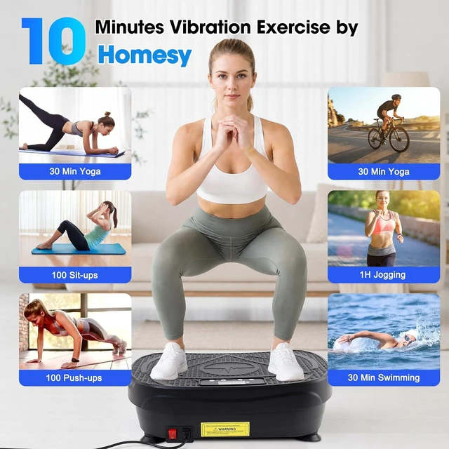 Alt view image 4 of 7 - Homesy Vibration Plate Exercise Machine Shake Plate for Lymphatic Drainage