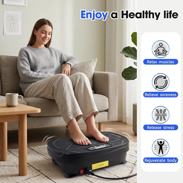 Alt view image 5 of 7 - Homesy Vibration Plate Exercise Machine Shake Plate for Lymphatic Drainage