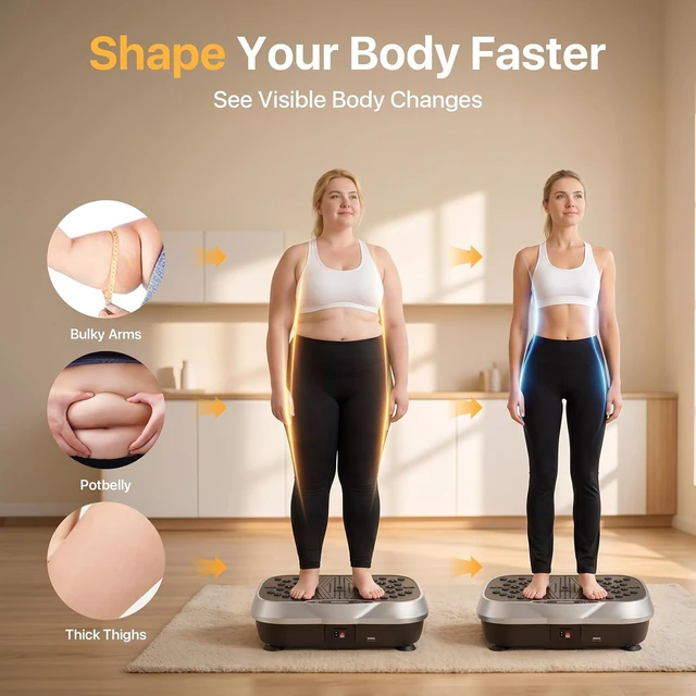 Alt view image 3 of 7 - ALSO GO Vibration Plate Exercise Machine for Whole Body Lymphatic Drainage