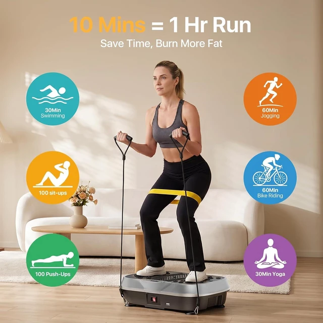 Alt view image 2 of 7 - ALSO GO Vibration Plate Exercise Machine for Whole Body Lymphatic Drainage