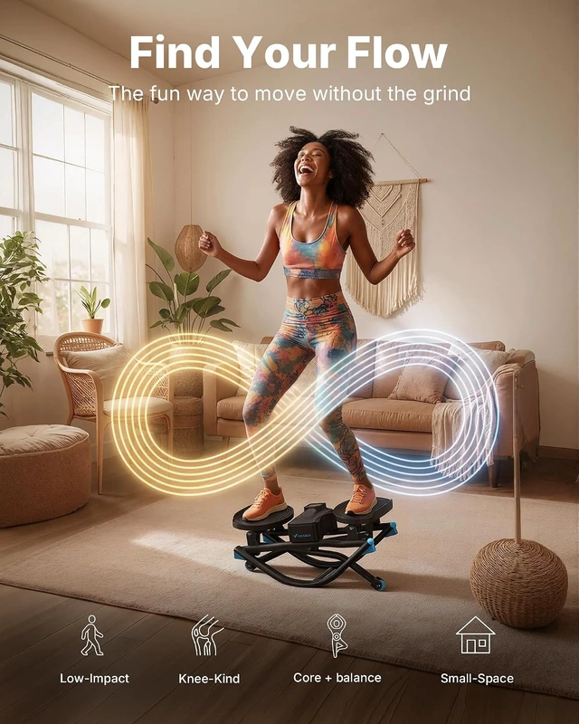Alt view image 2 of 7 - Merach Rocking Steppers for Exercise at Home, 3D Motion Stair Stepper