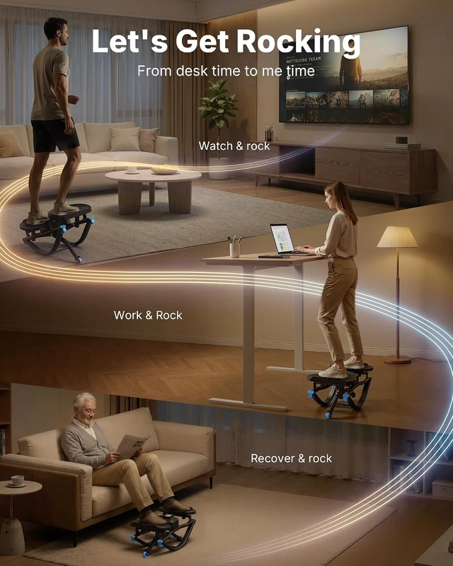 Alt view image 7 of 7 - Merach Rocking Steppers for Exercise at Home, 3D Motion Stair Stepper