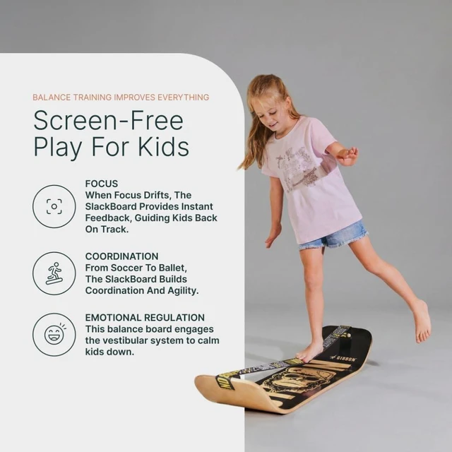Alt view image 5 of 7 - GIBBON SlackBoard, Balance Board Kids & Adults, Slackline Balance Trainer