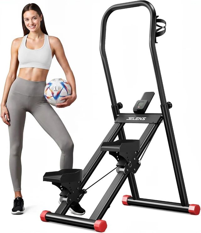 Main image of Stair Stepper for Home Gym Exercise, Compact Folding Cardio Stair Climber for Full-Body Workout, Vertical Climber Machine, Extended Step Range
